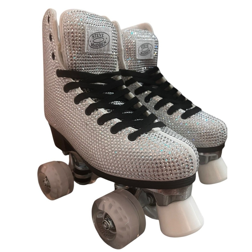 Steve Madden Woman SK8r Rhinestone Hightop Roller‎ Skates Size 6 - New w/o Box - Picture 8 of 16